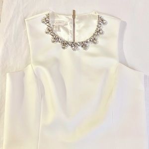 Ted Baker London Satin top with beading. Size 2.